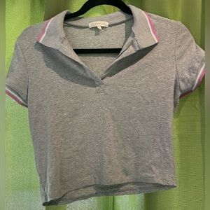 polo style crop top